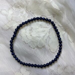 4MM Blue Sandstone bead stretchy bracelet